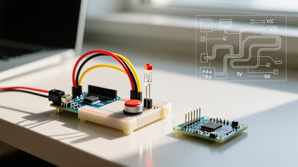 Button LED Arduino Guide: Wiring, Pull-Ups, and Debounce Code