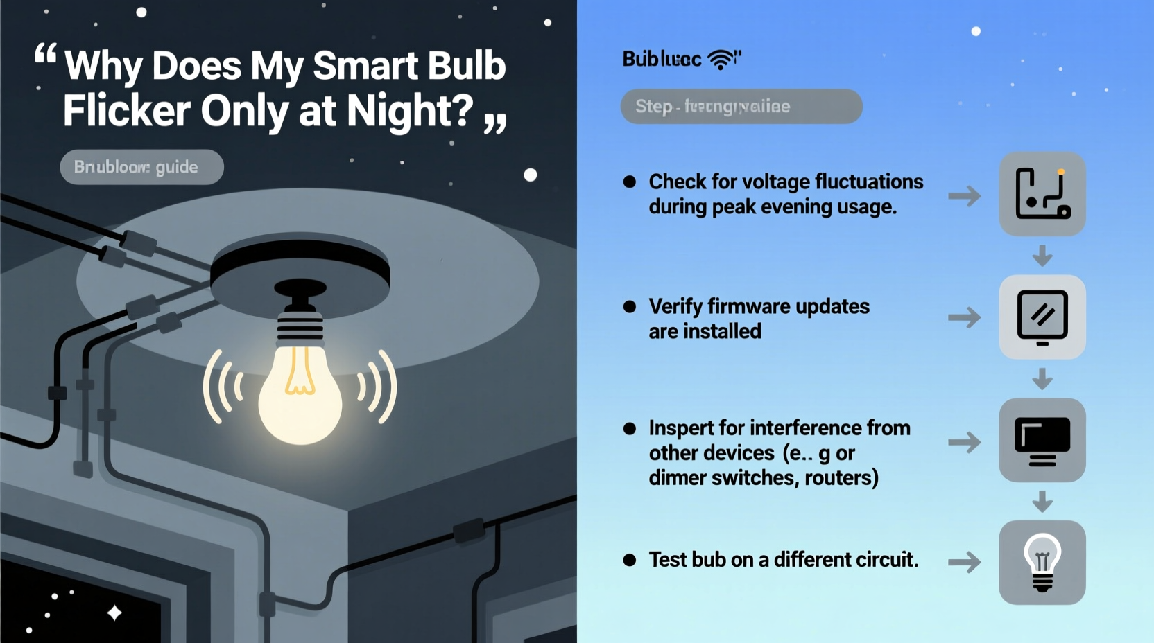 why does my smart bulb flicker only at night troubleshooting guide