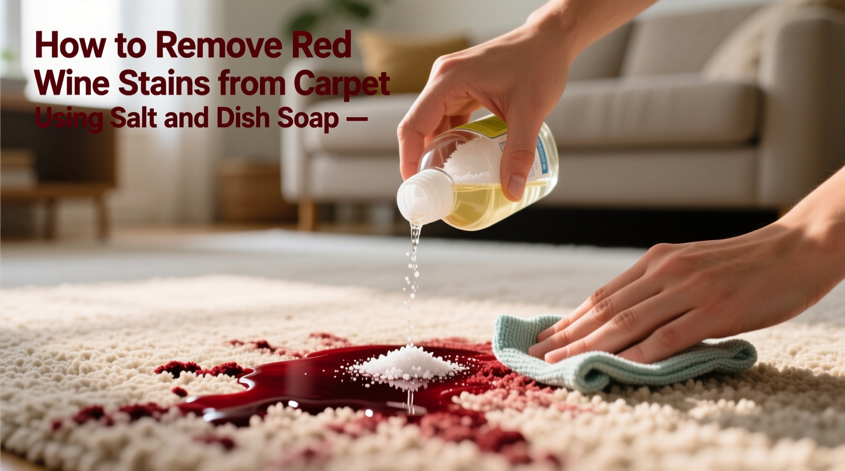 How To Remove Red Wine Stains From Carpet Using Salt And Dish Soap