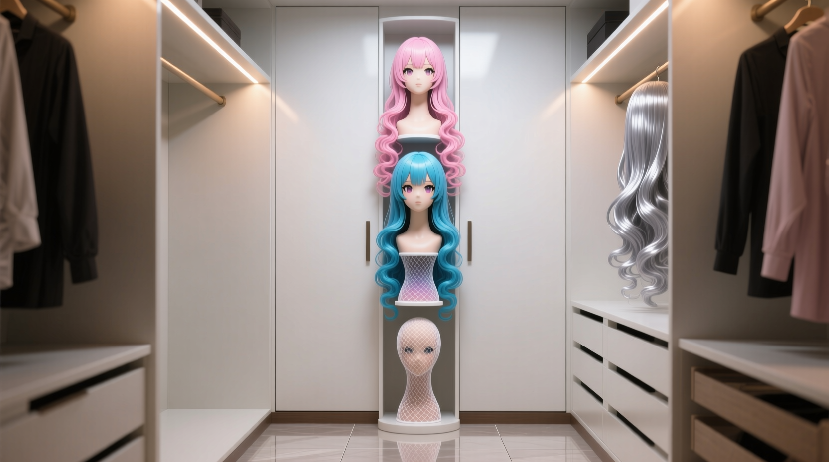 anime wig storage curl preserving closet solutions
