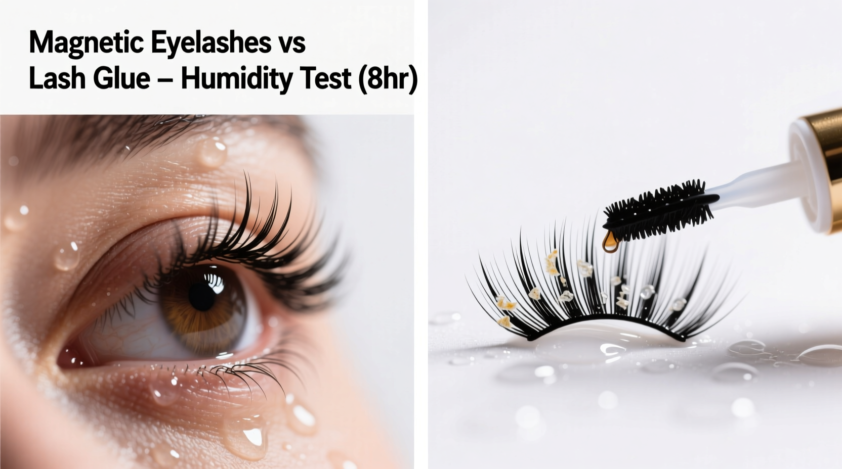 magnetic eyelashes vs lash glue which holds up better through humidity