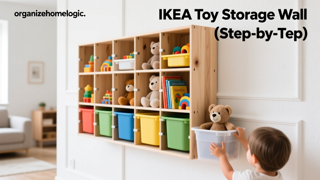 How to Set Up an IKEA Toy Storage Wall (Step-by-Step)