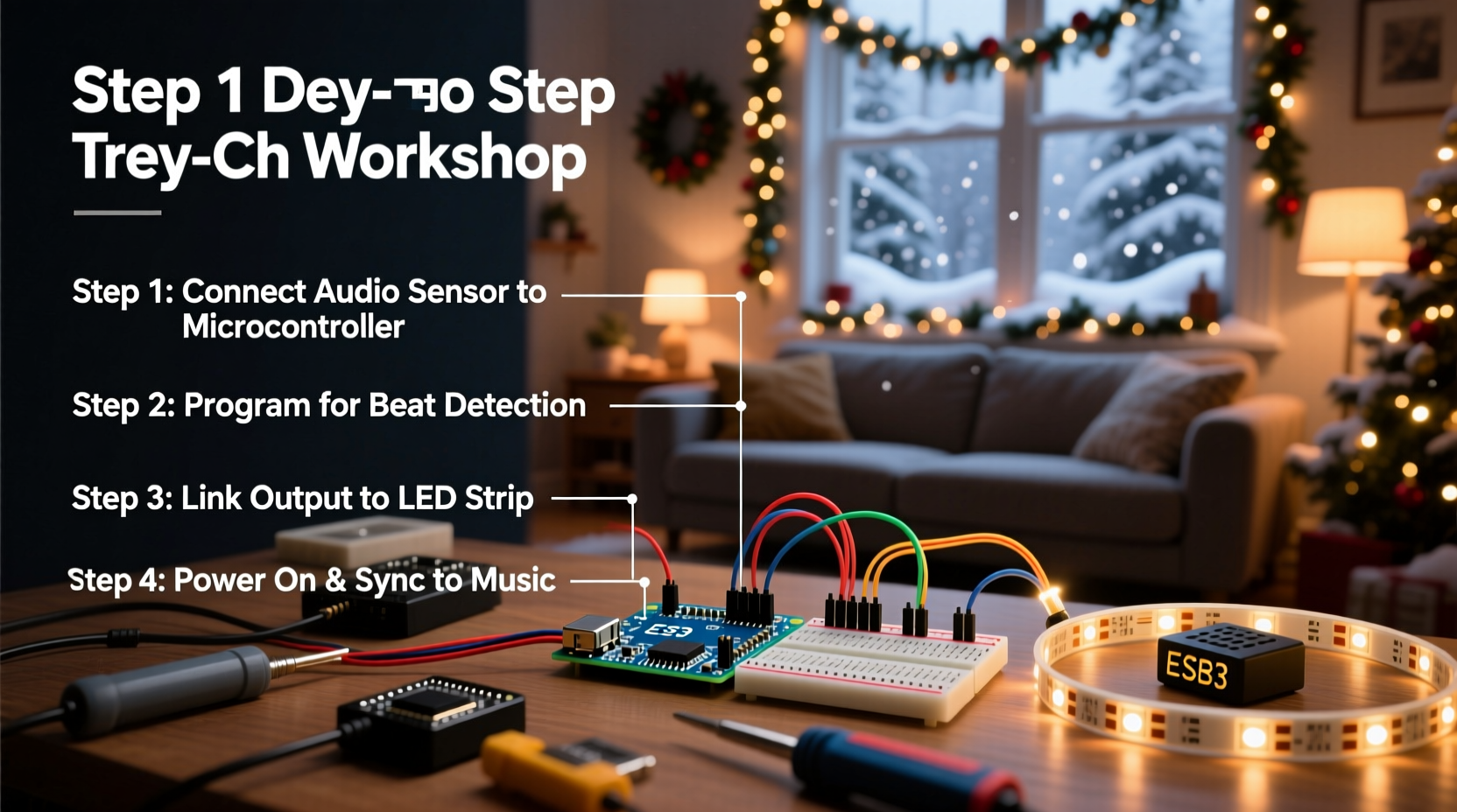 how to add music syncing to non smart christmas lights using diy tricks