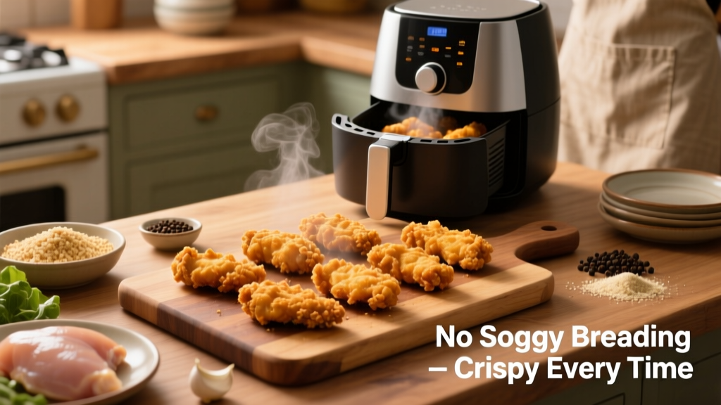 Crispy Air Fryer Chicken Tenders (No Soggy Breading!)