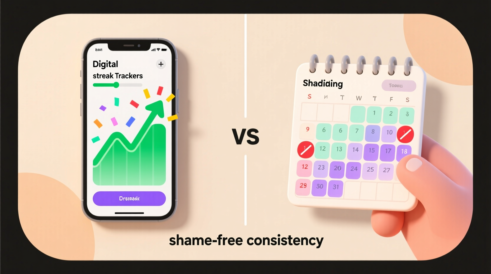 Digital Habit Tracker vs Calendar Shading