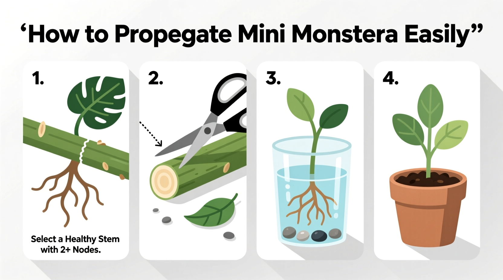 Propagate Mini Monstera in 3 Steps | TheHomeSprouts