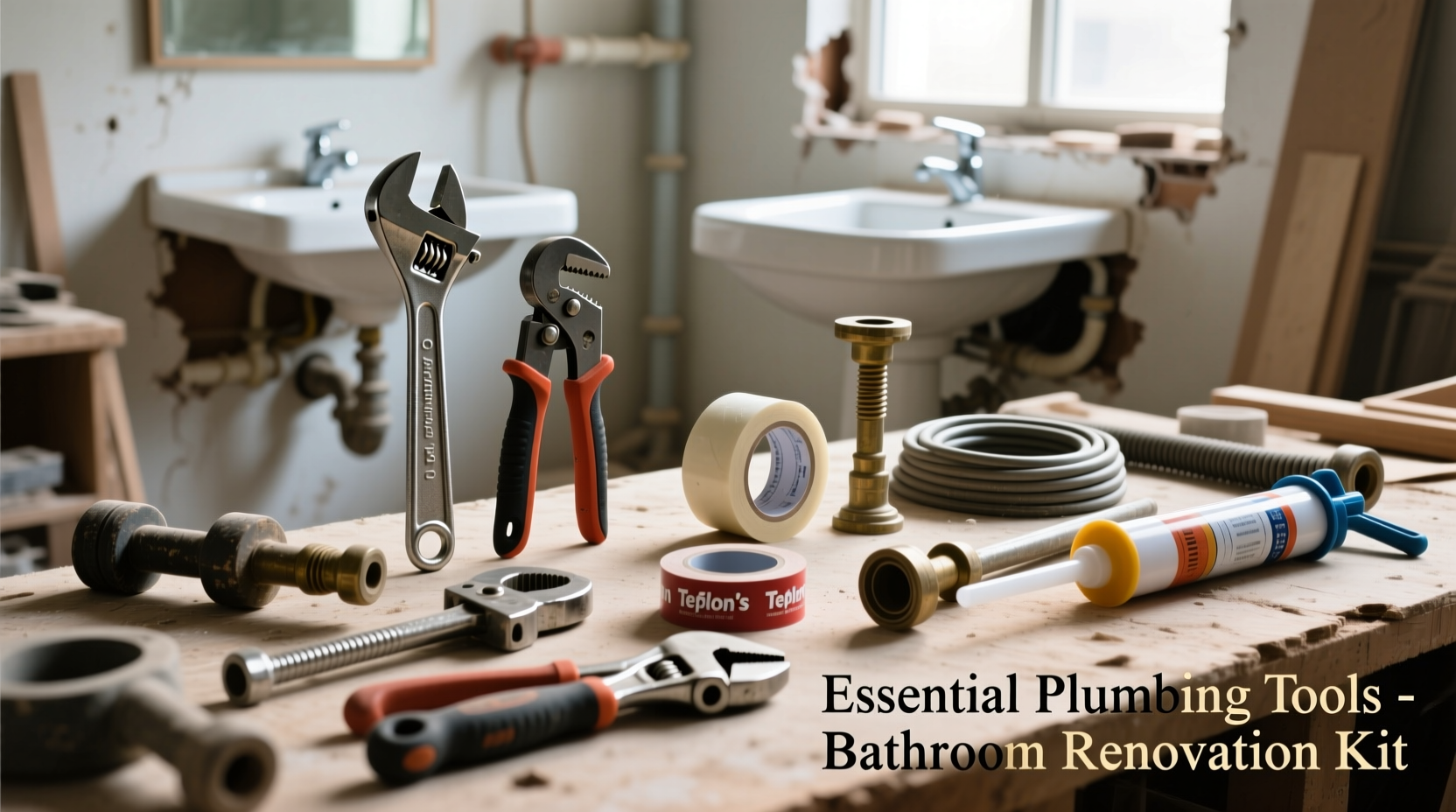 Plumbing tools for bathroom renovation