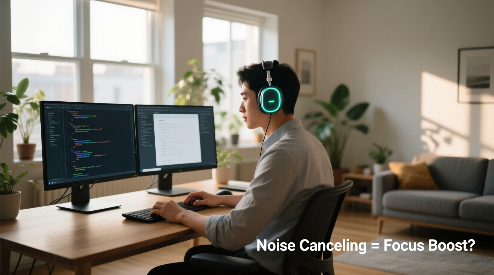 noise canceling while working from home does it boost productivity