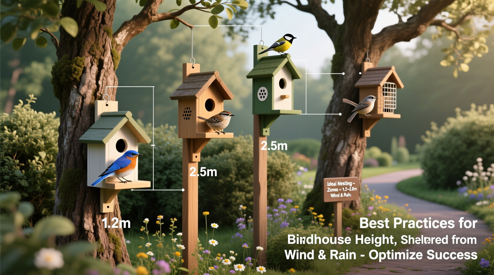 where to position bird houses