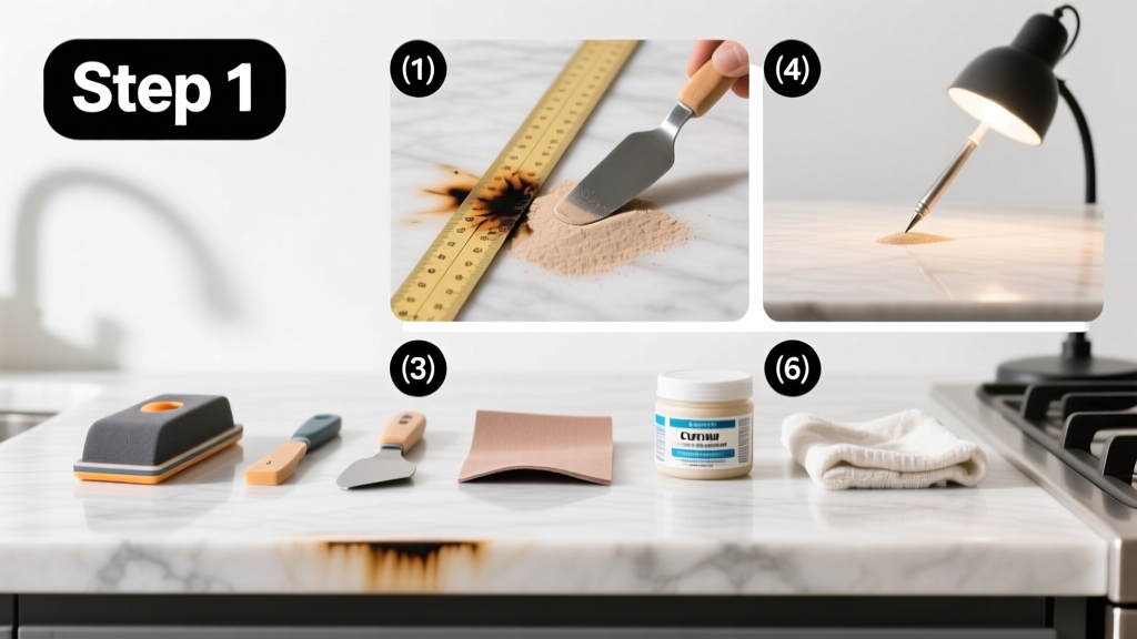 How to Fix a Burn Mark on a Kitchen Counter