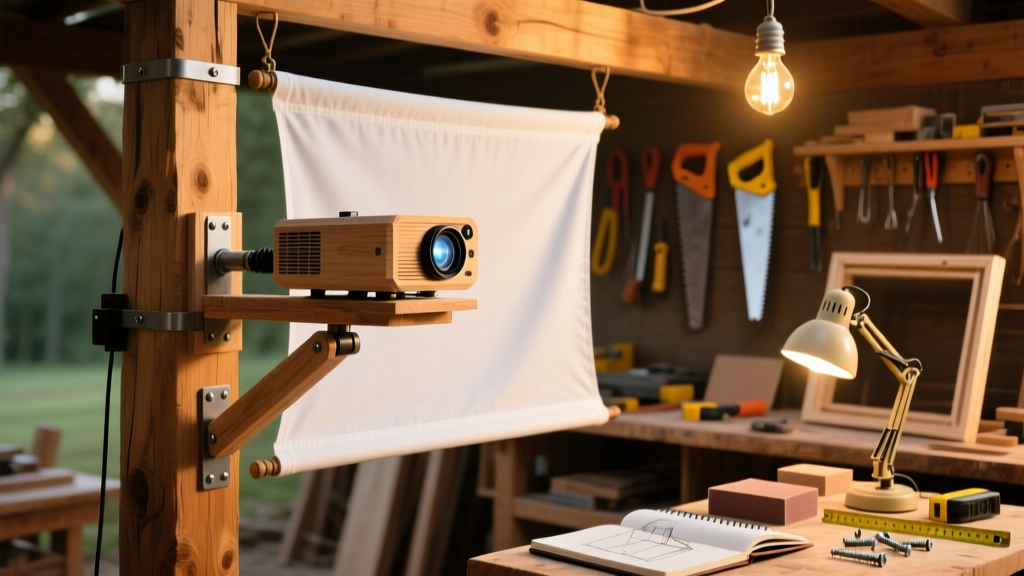 DIY Outdoor Projector Mount and Screen Setup