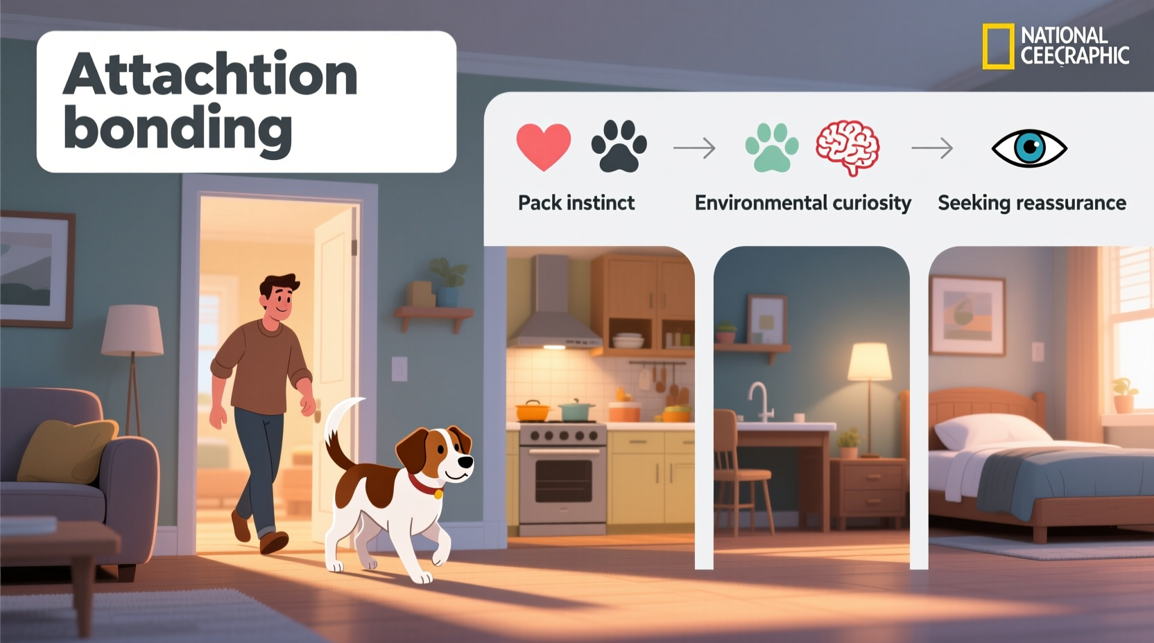 why does my dog follow me from room to room behavior explained