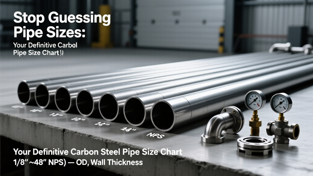 Carbon Steel Pipe Size Chart: 1/8"–48" NPS, ASME B36.10M
