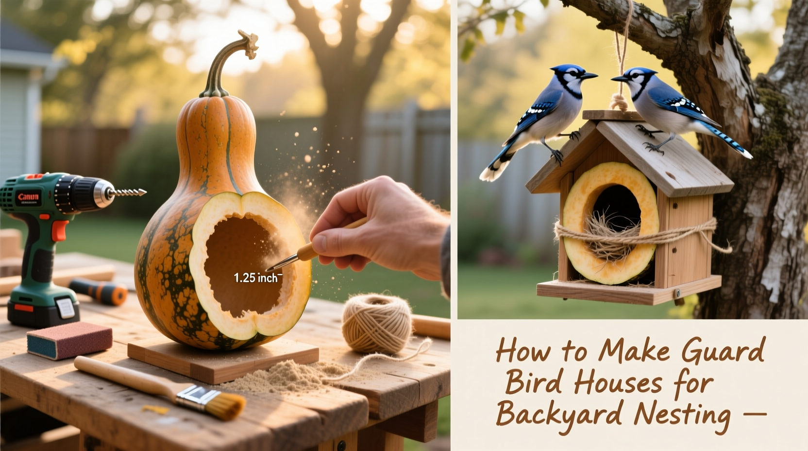 how to make gourd bird houses