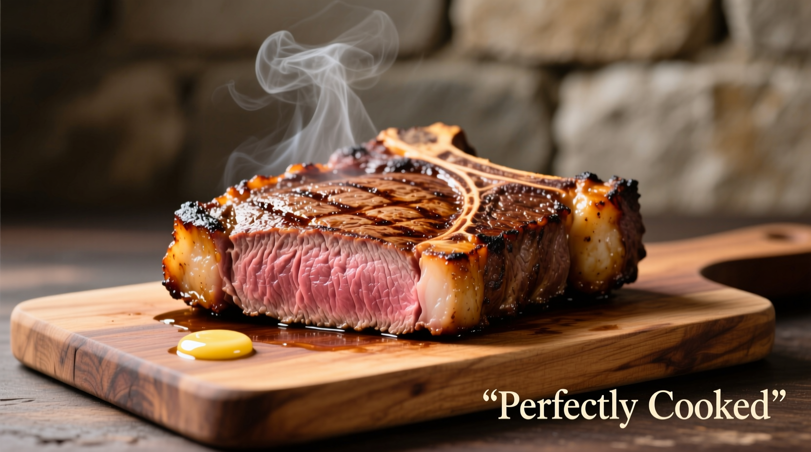 Perfectly cooked ribeye roast with golden crust