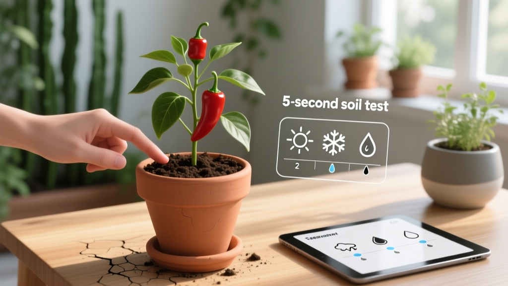 Water Indoor Chilli Plants: 5-Second Soil Test (2026)