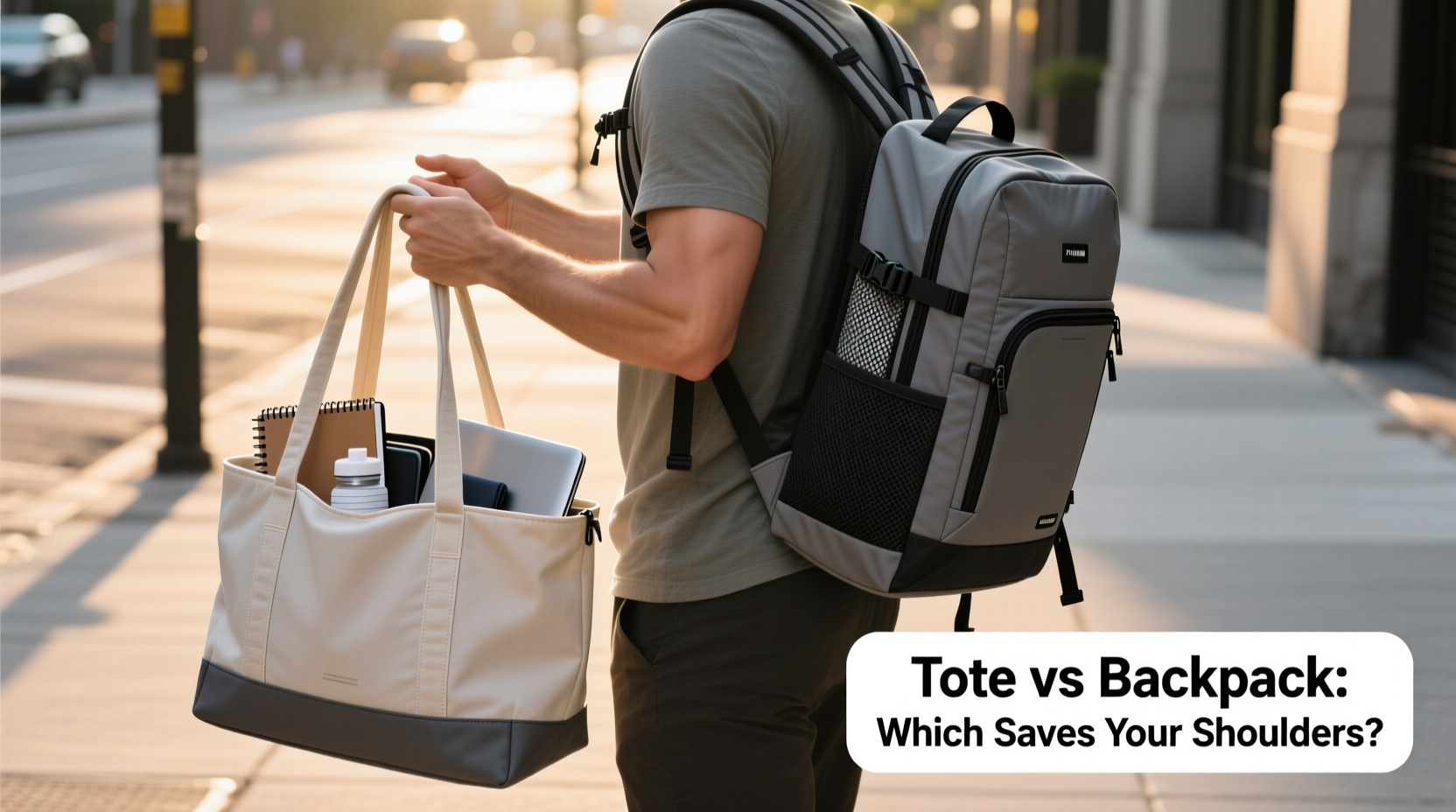 tote bag vs backpack for commute saving your shoulders from pain