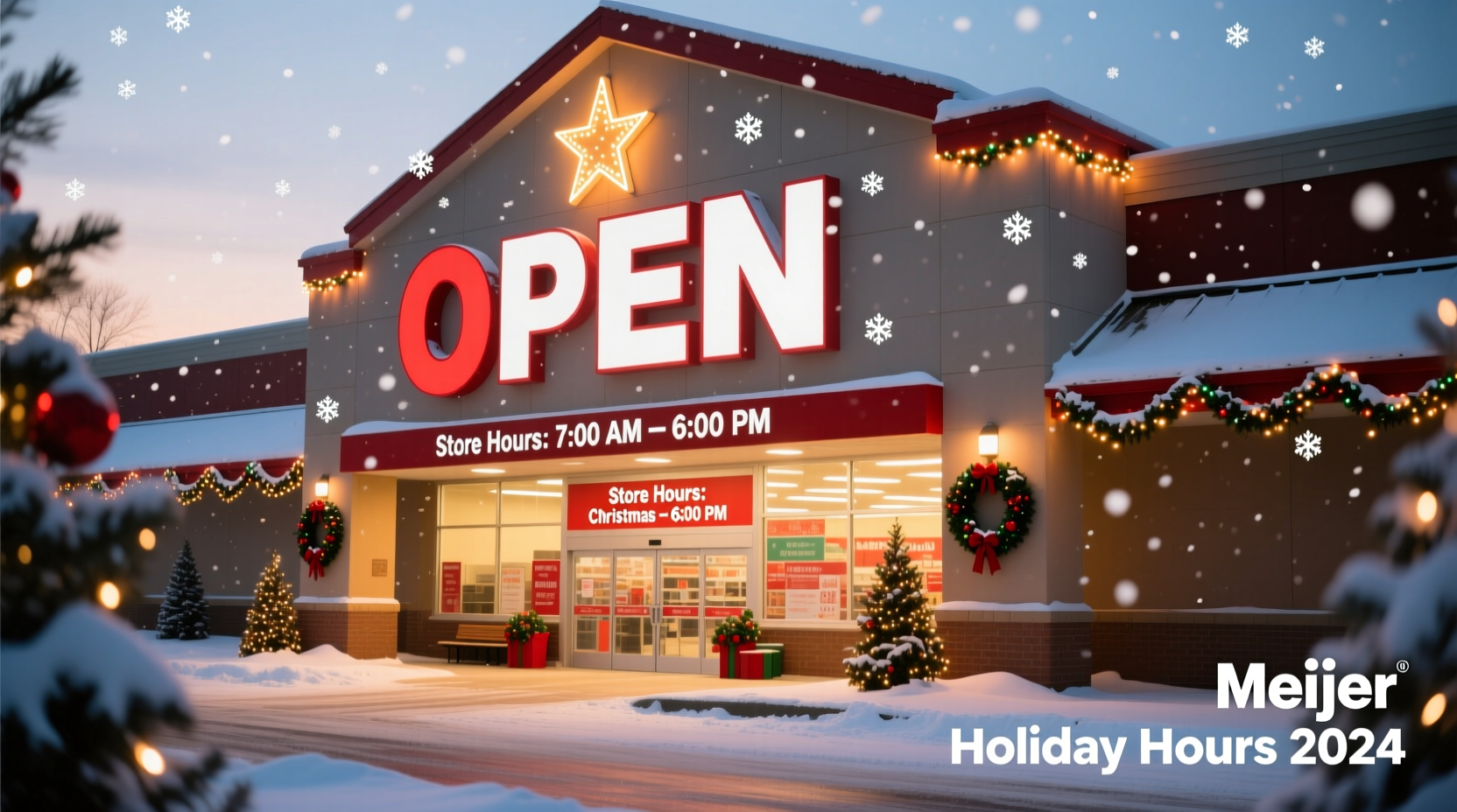 is meijer open on christmas day