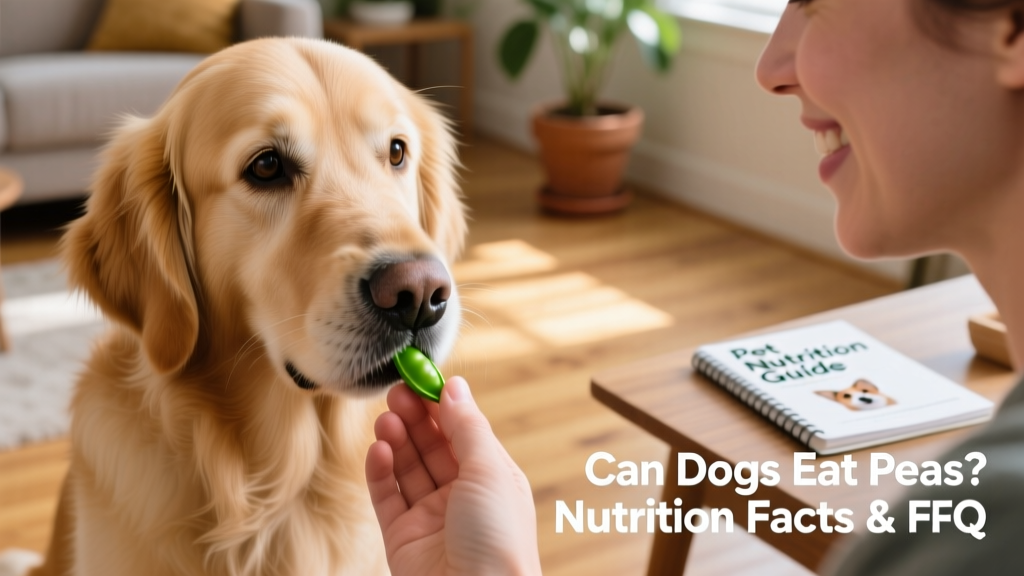 A close-up of a dog gently taking a pea from a person's hand during training