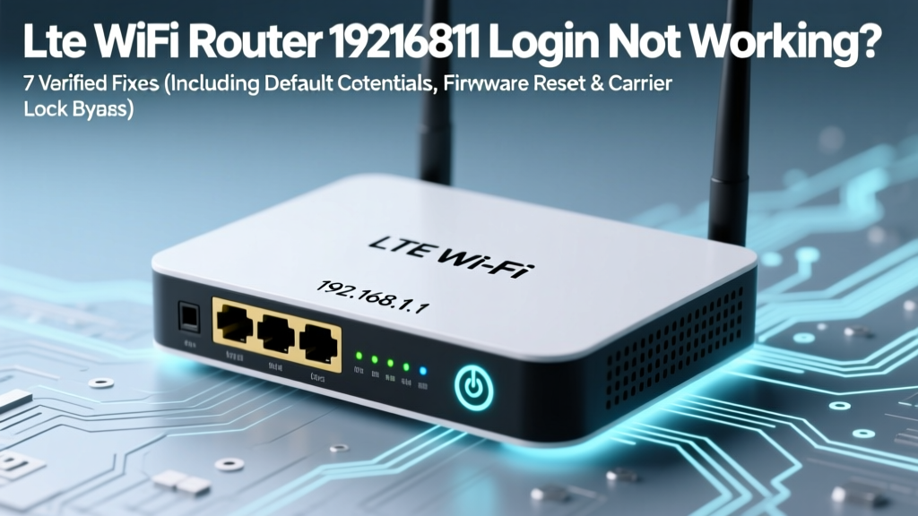 Lte Wifi Router 19216811 Login Not Working? 7 Verified Fixes (Including Default Credentials, Firmware Reset & Carrier Lock Bypass)