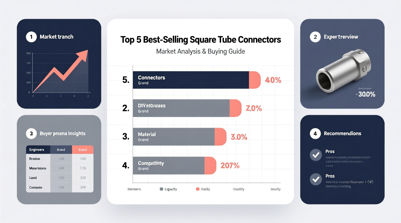 best selling square tube connector