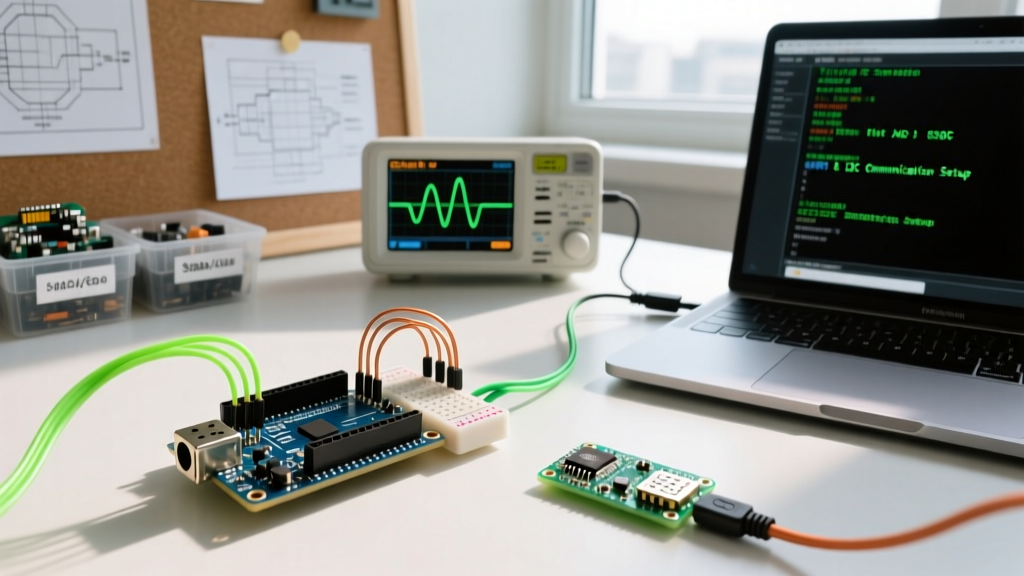 Arduino Code for Potentiometer: UART & I2C Communication Setup