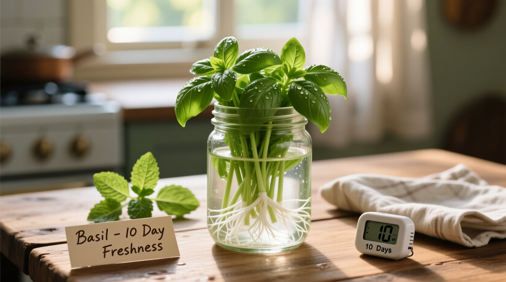 Keep Basil Fresh 10 Days | TheHomeSprouts