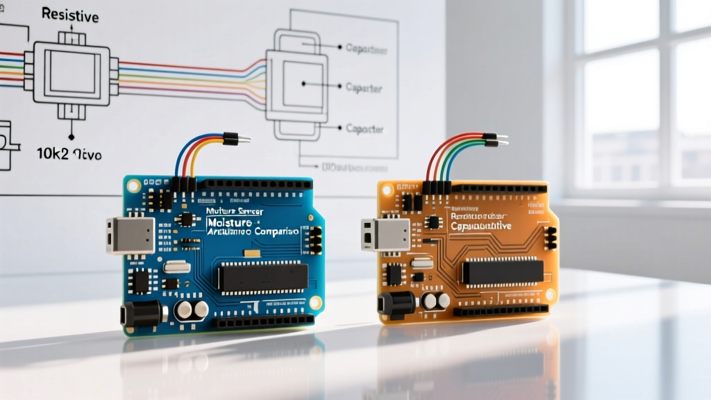 Moisture Sensor Arduino Comparison: Resistive vs Capacitive