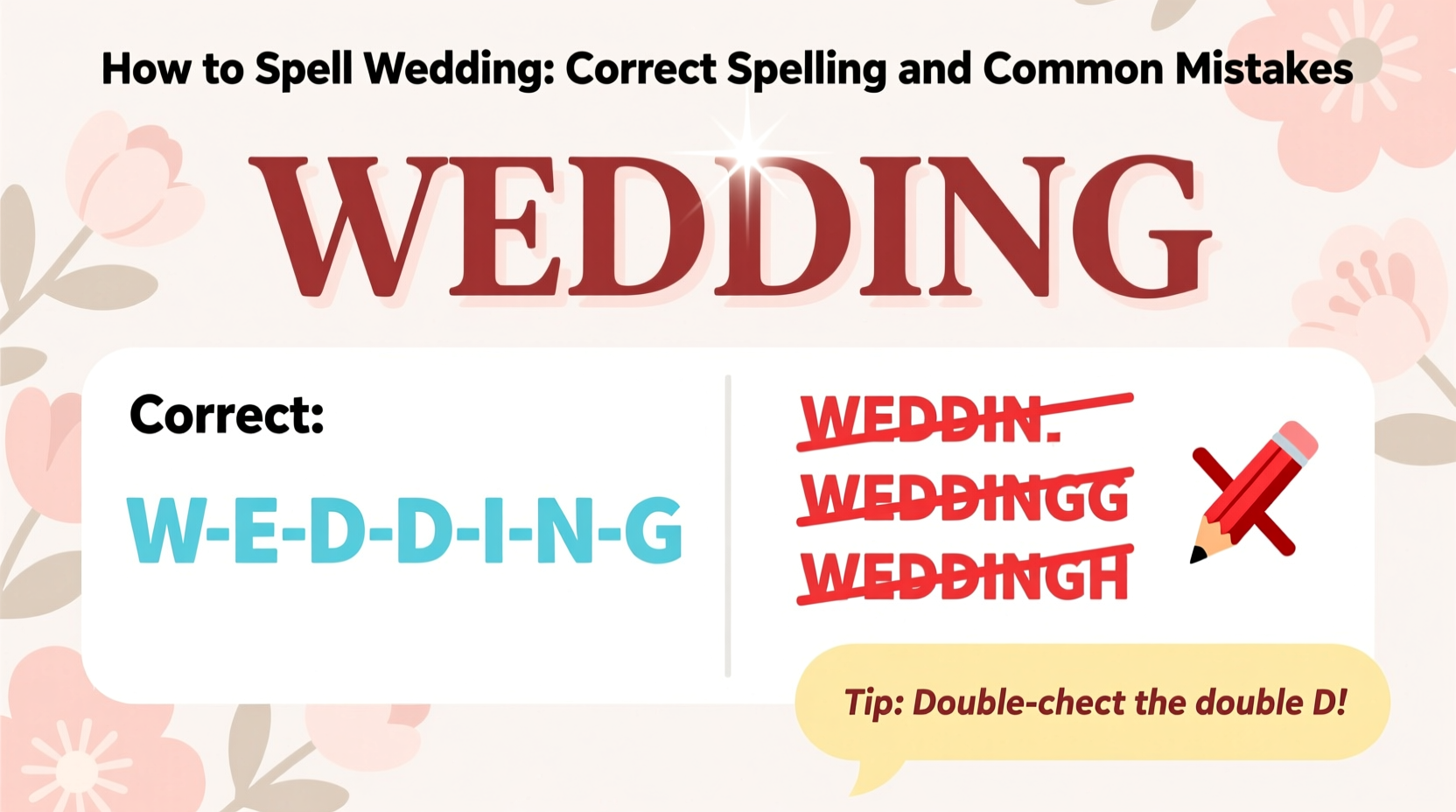 how to spell wedding
