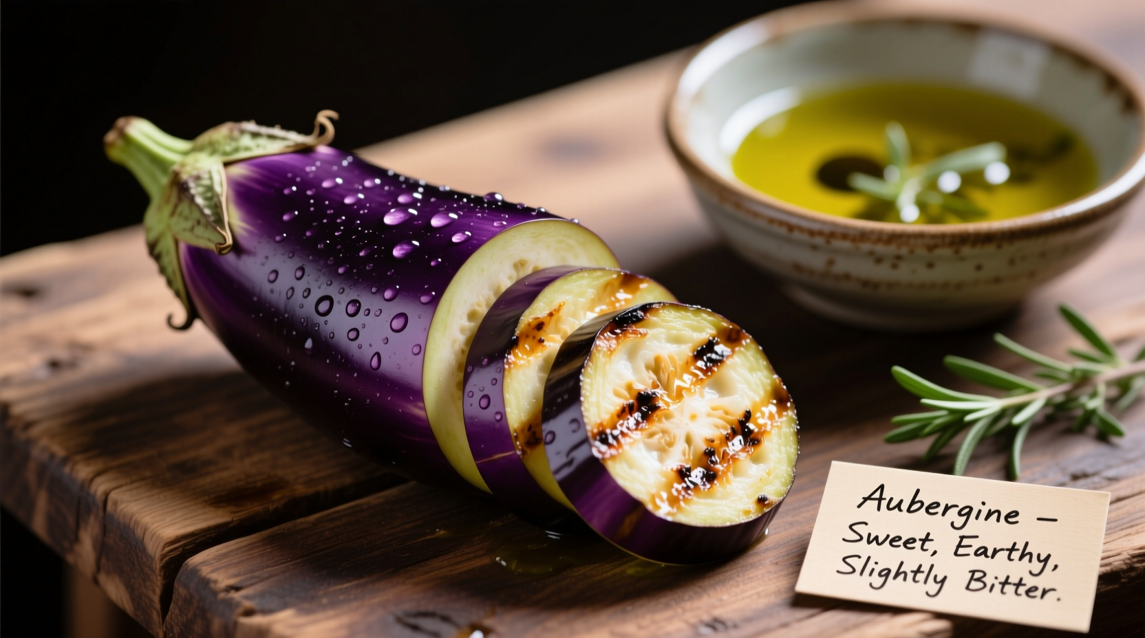 what does aubergine taste like