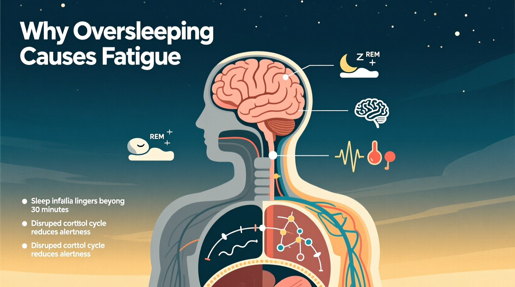 why do i feel tired after sleeping too much science behind oversleeping