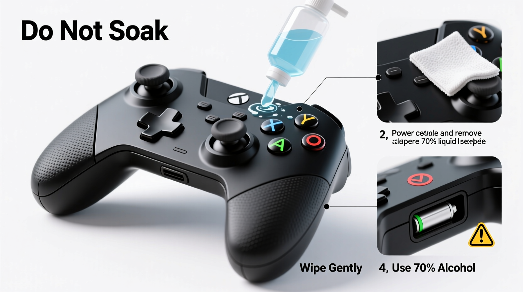 how to disinfect your gaming controller after heavy use without damaging it
