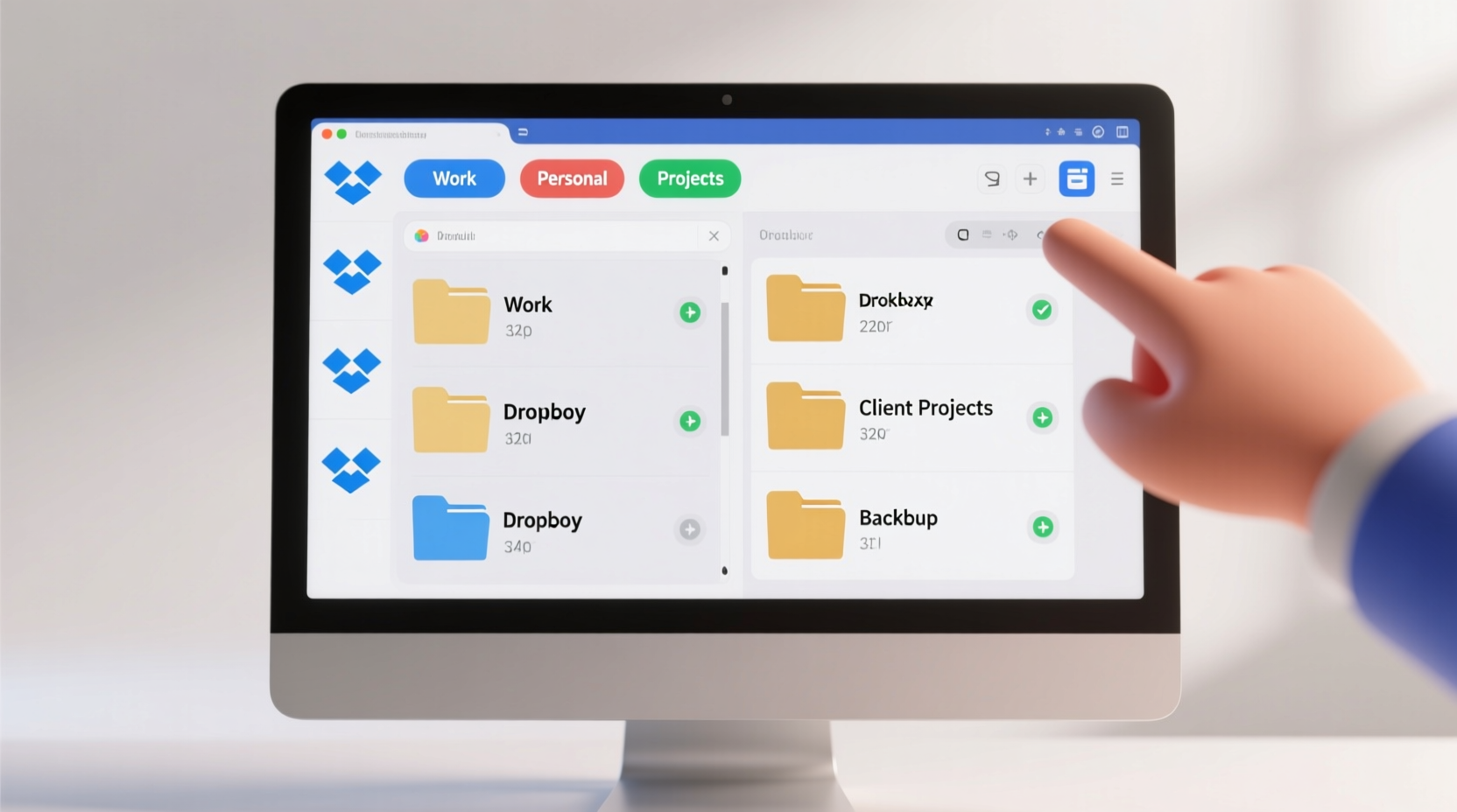how to use multiple dropbox accounts on one computer