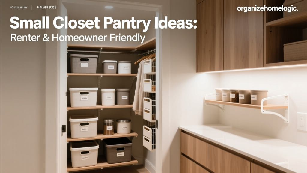 Small Closet Pantry Ideas: Renter & Homeowner Friendly