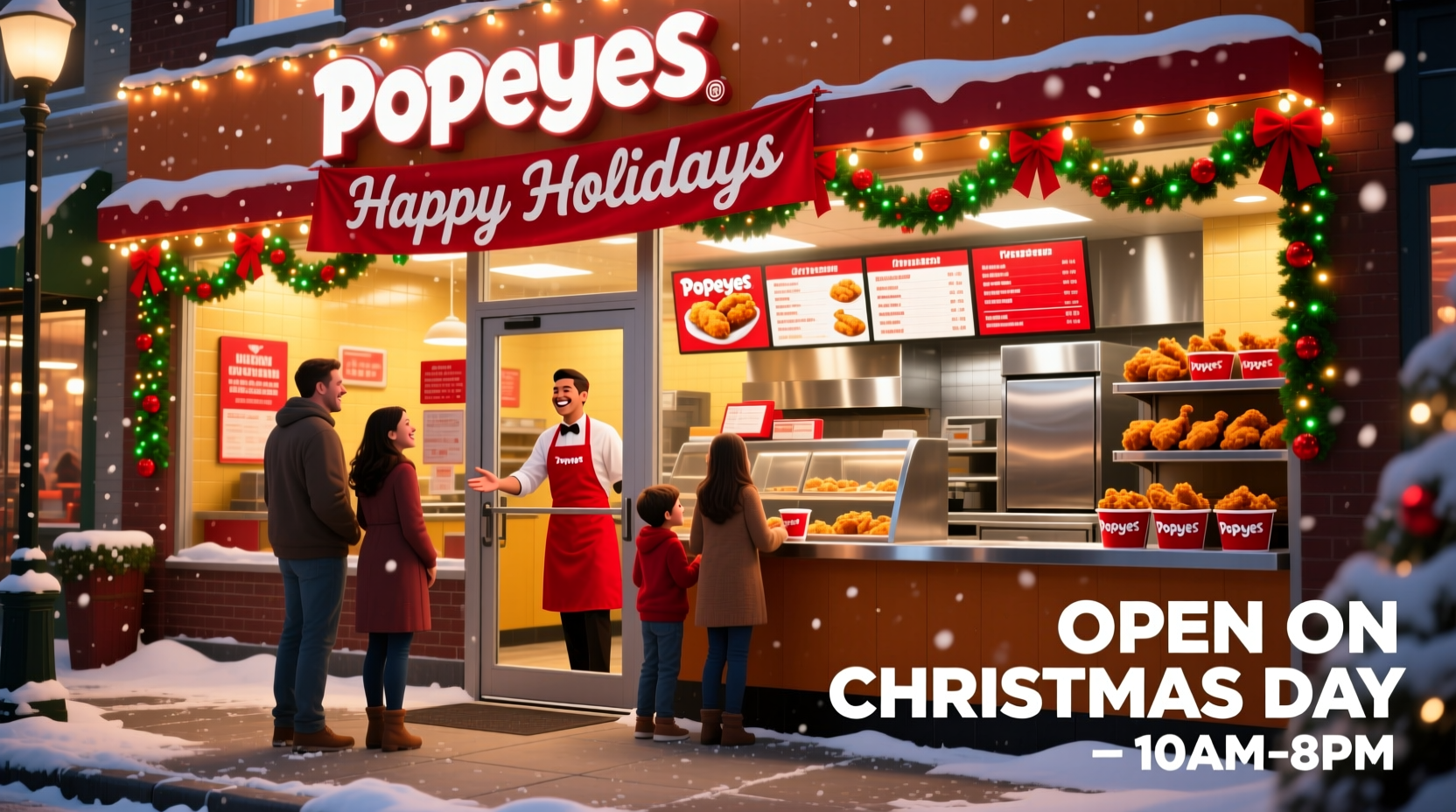 is popeyes open on christmas