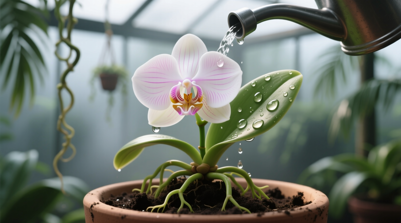how to water orchids phalaenopsis