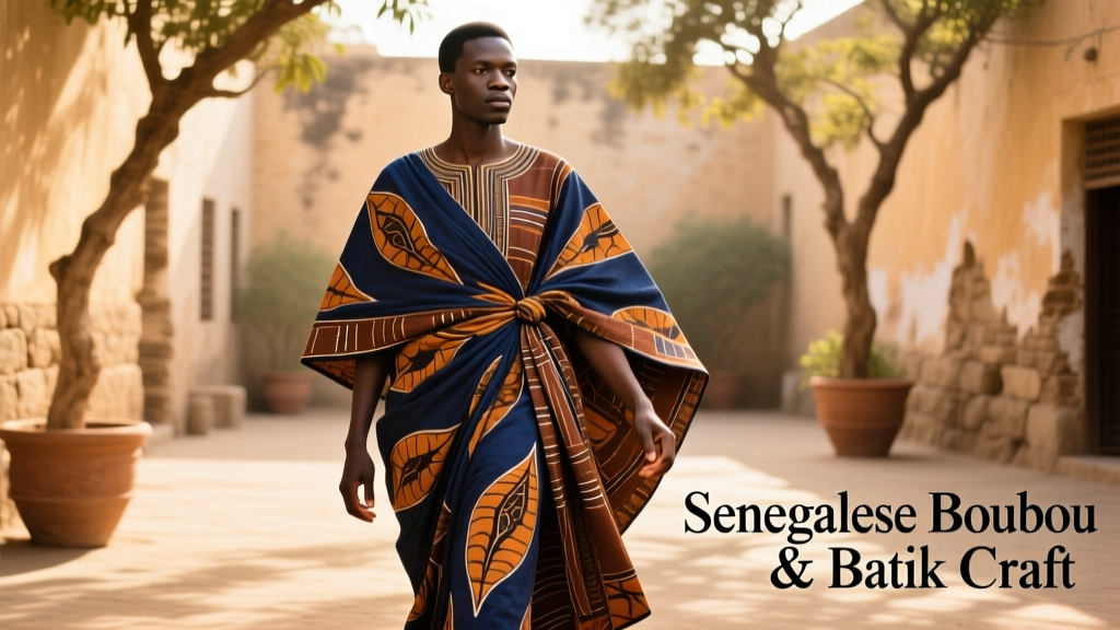 Senegalese Boubou Draping Styles And Cotton Batik Embellishment Techniques