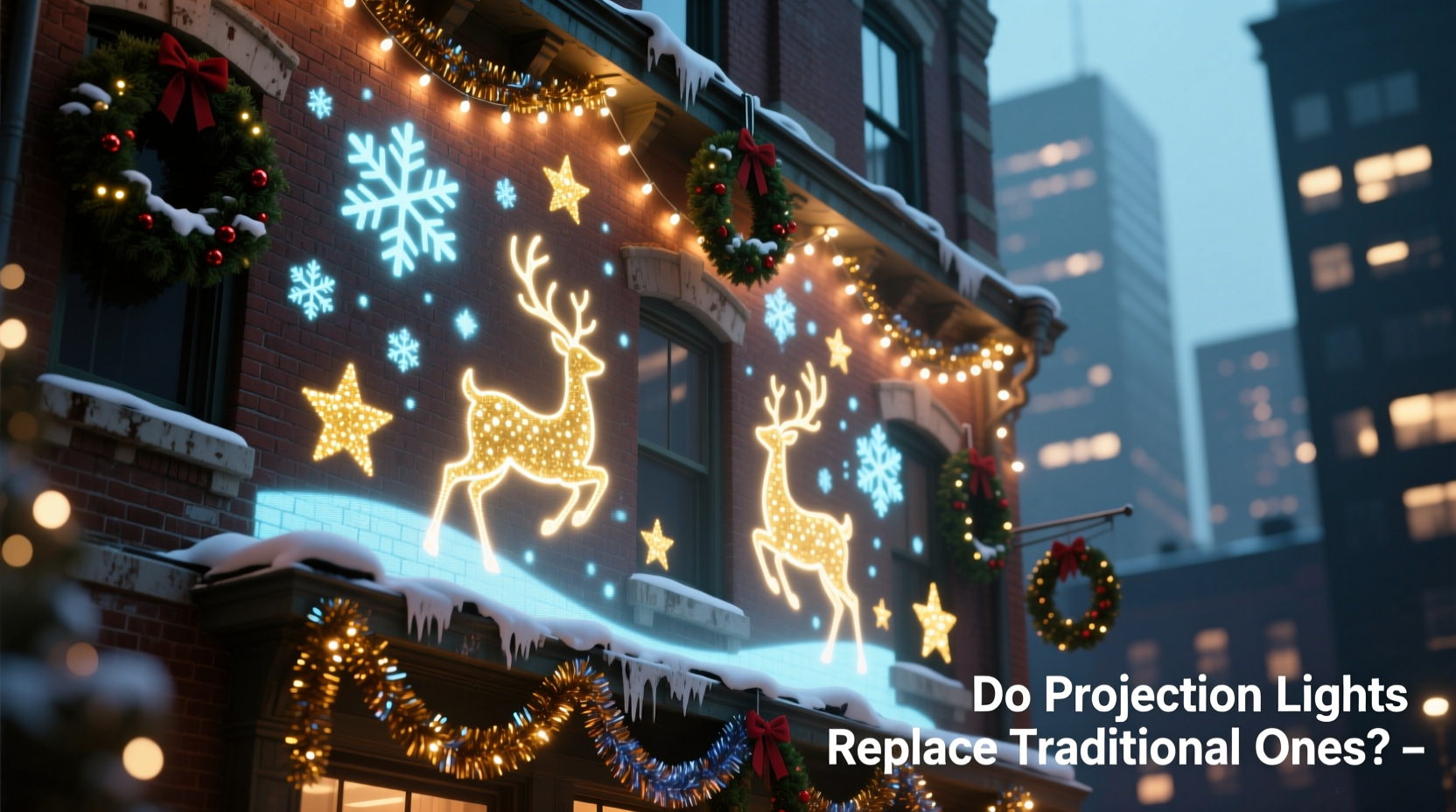 do projection christmas lights replace traditional ones or just complement them
