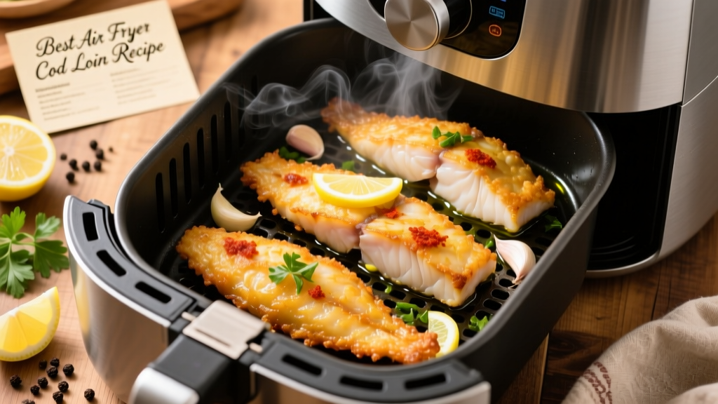 Best Air Fryer Cod Loin Recipe (Crispy & Tender!)
