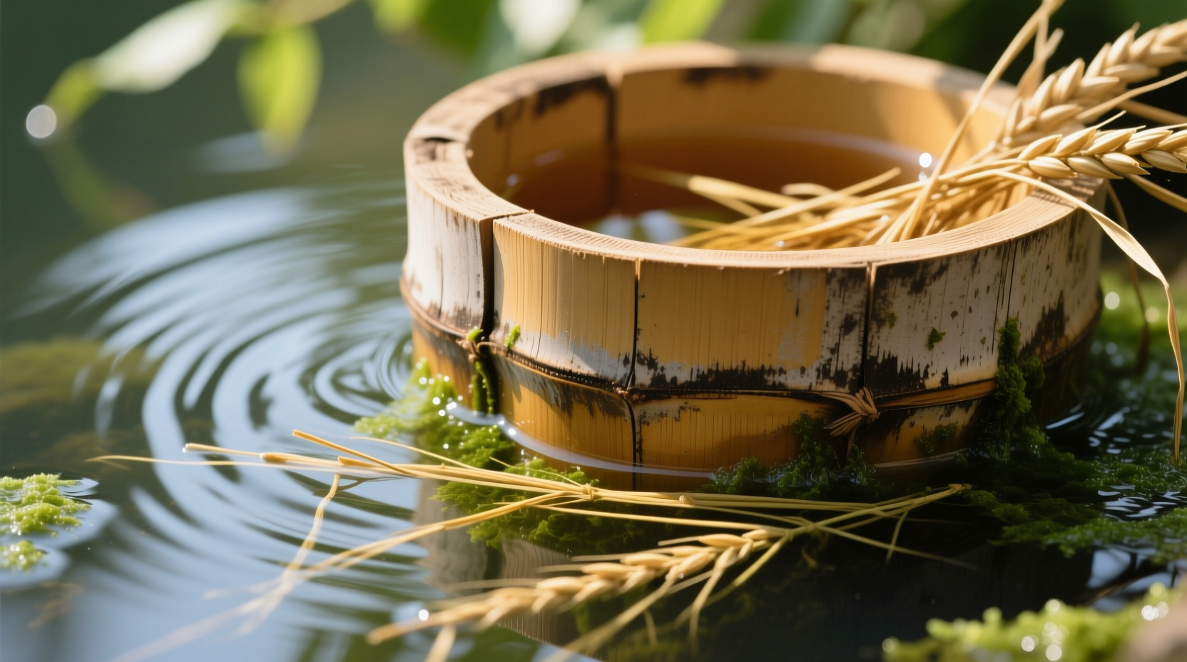 eco friendly cleaning barley straw tea for bamboo planters