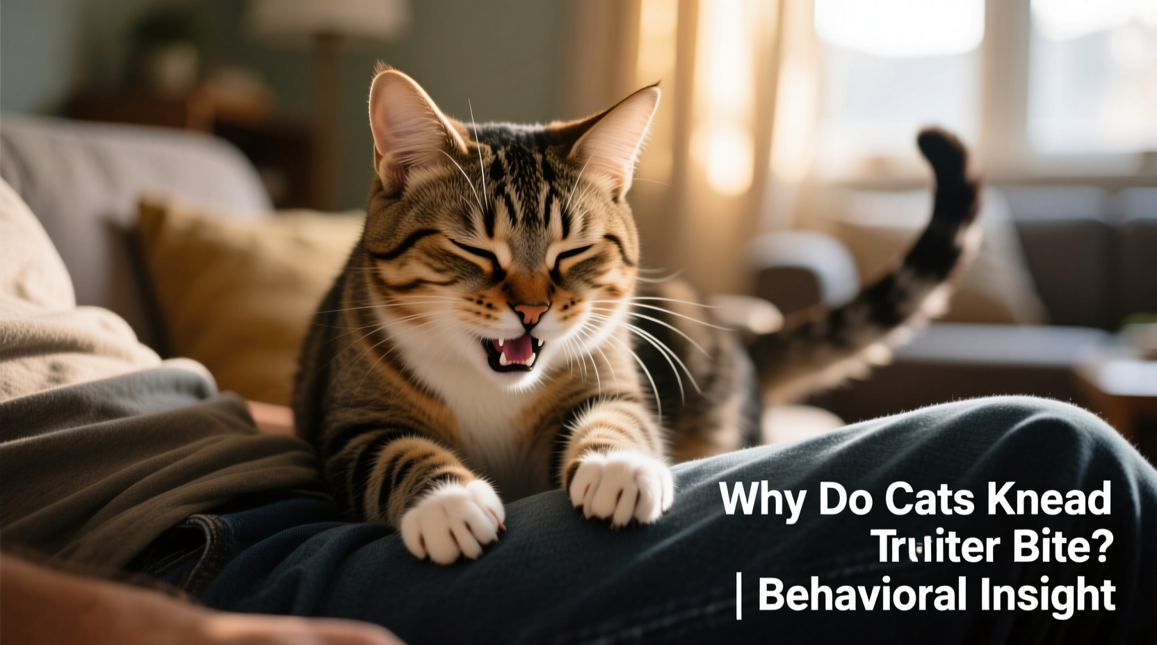 why does my cat knead my lap but bite when petted behavioral insight