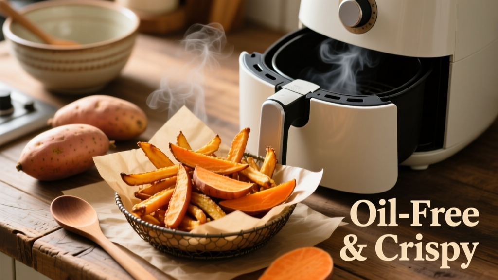 Oil-Free Crispy Sweet Potato Fries in Air Fryer