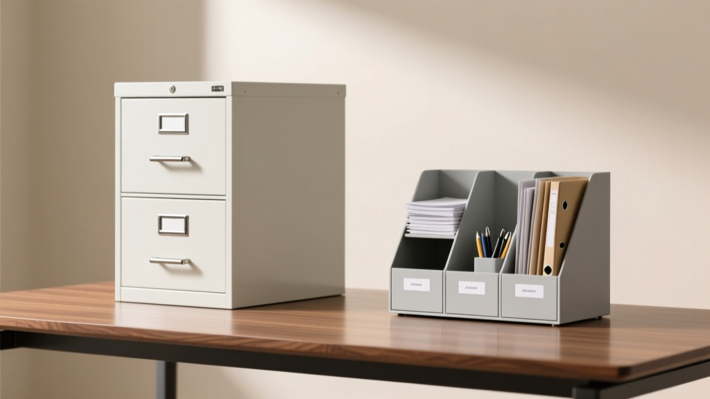 Filing Cabinet vs. Vertical File Organizer: Side-by-Side ...