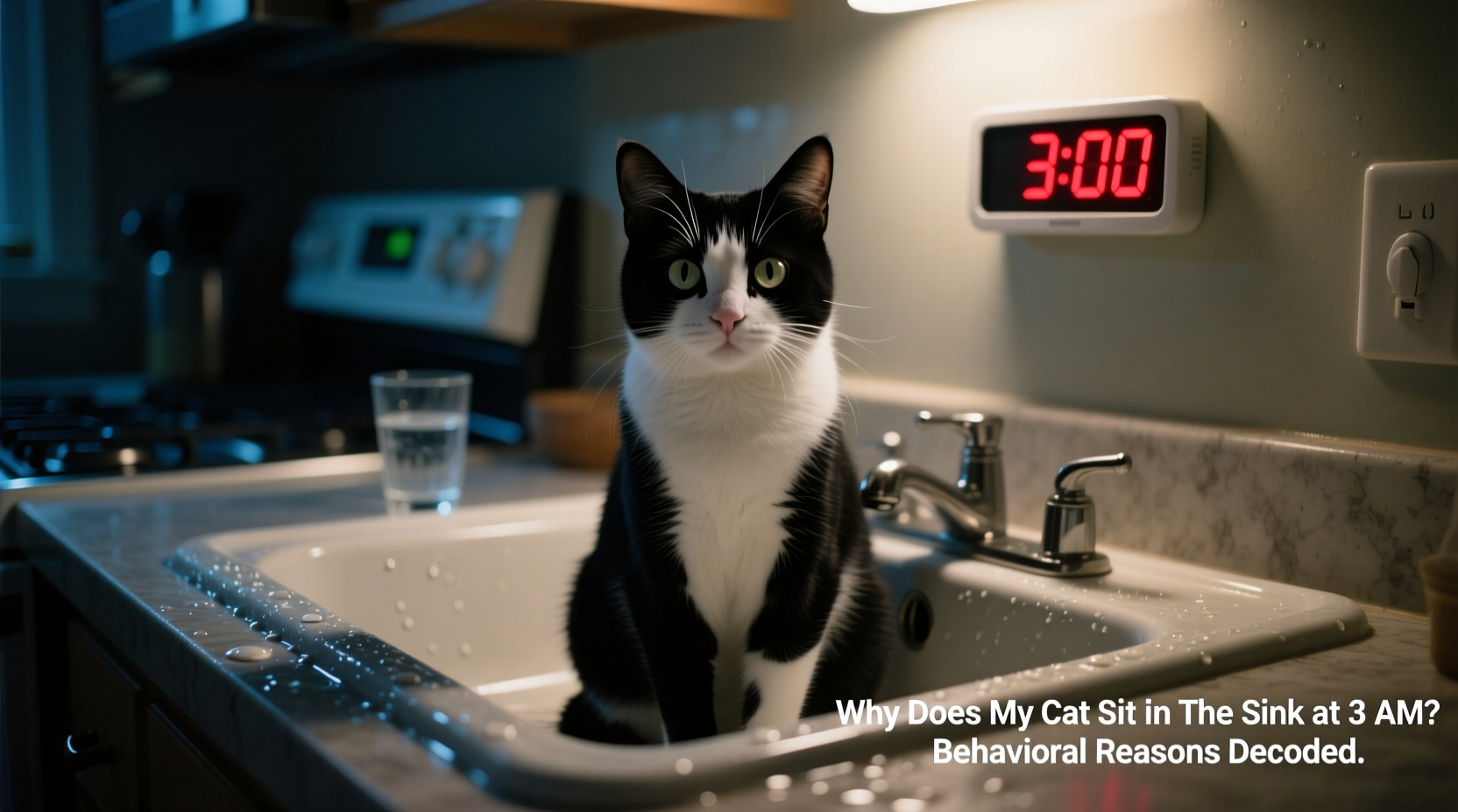 why does my cat sit in the sink at 3am behavioral reasons decoded