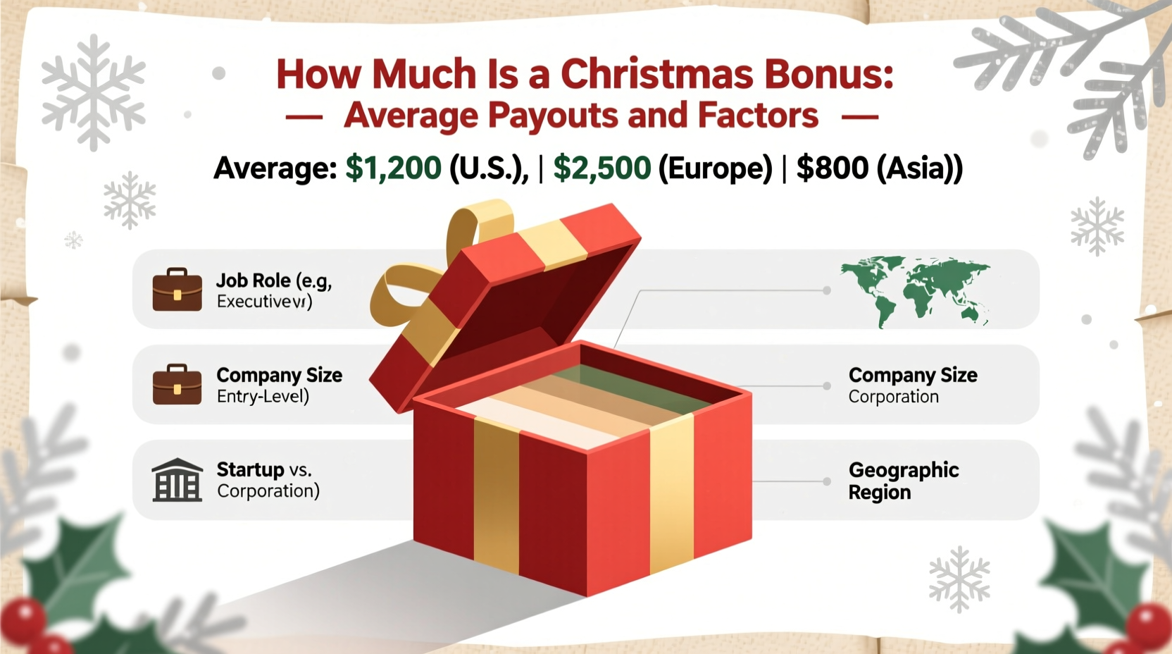 how much is a christmas bonus