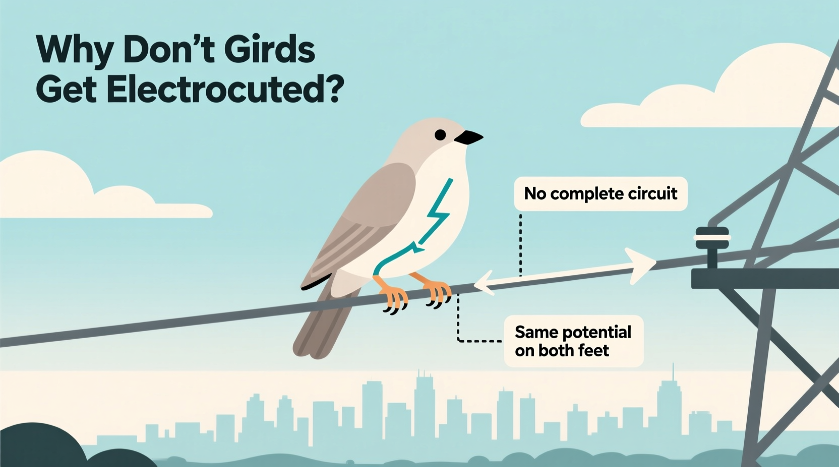 why don t birds get electrocuted