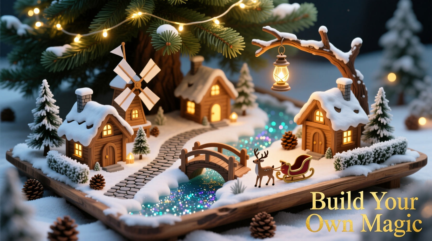 how to build a mini christmas village under your tree with diy hacks