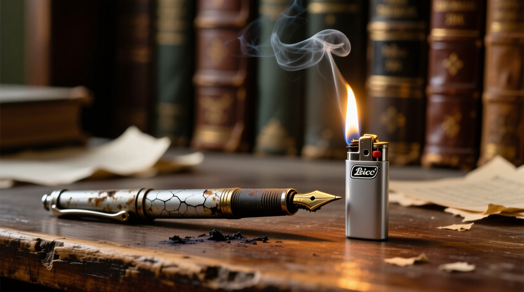 revive dead ballpoint pens with a lighter