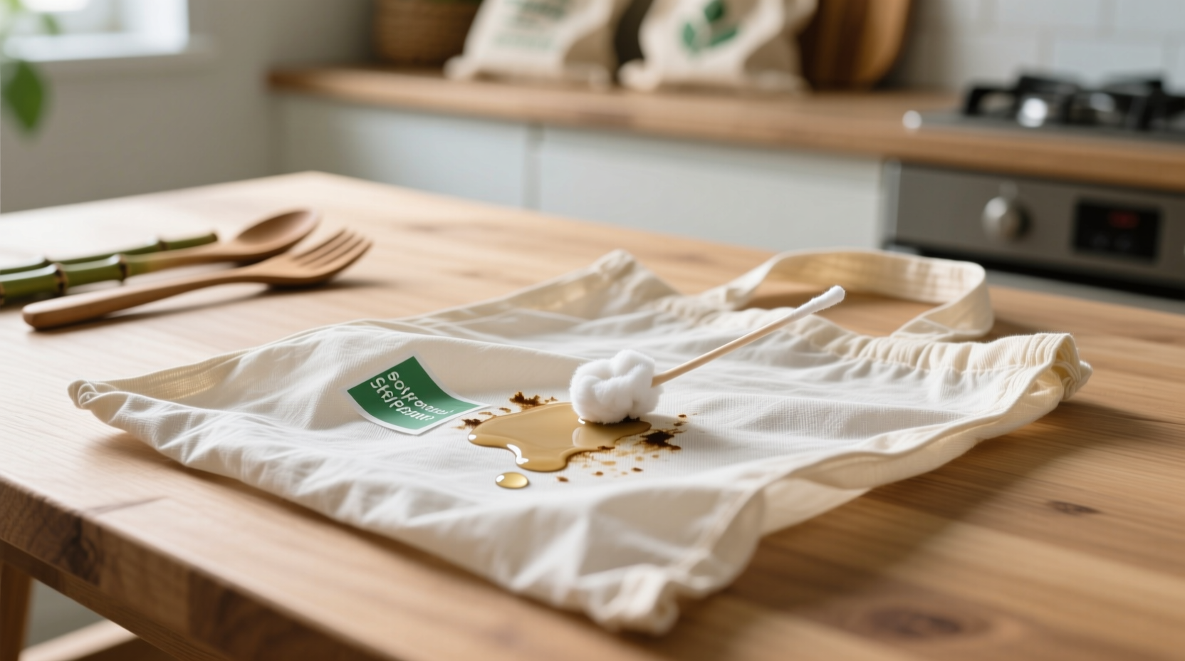 how to remove sticker residue from reusable grocery bags
