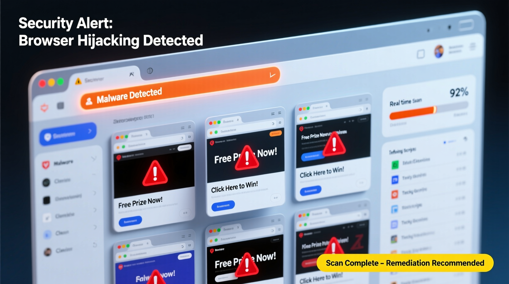 why does my browser keep opening random tabs malware check